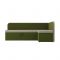 Кухонный угловой диван «Форест», механизм дельфин, микровельвет, цвет бежевый/зелёный