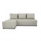 Угловой диван «Алиса», бельевой ящик, еврокнижка, рогожка, цвет savana grey / savana milk