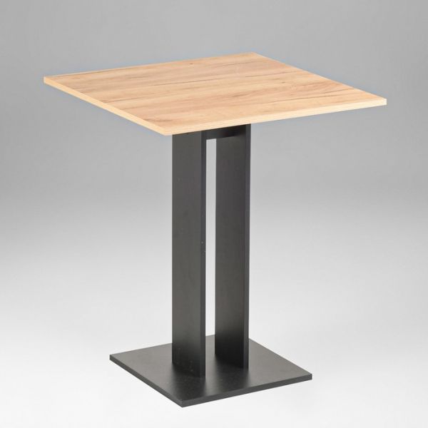 Стол кухонный Сандро, 650х650х780, Черный/Дуб крафт золотой