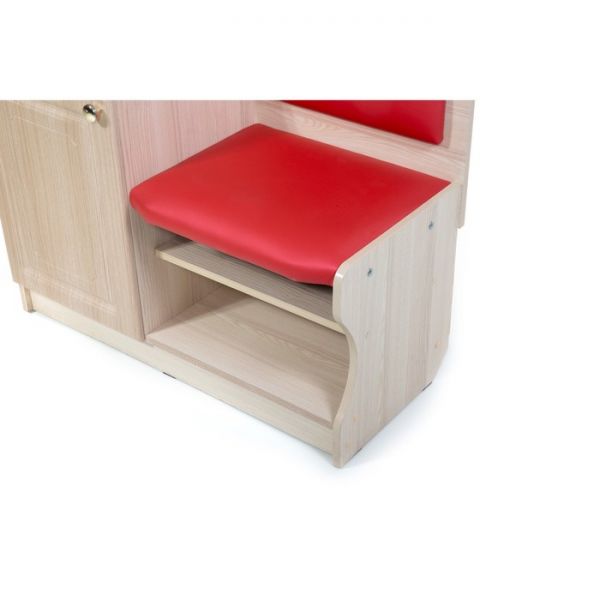Банкетка №1, 900х430х920, Ясень/Красный(112)