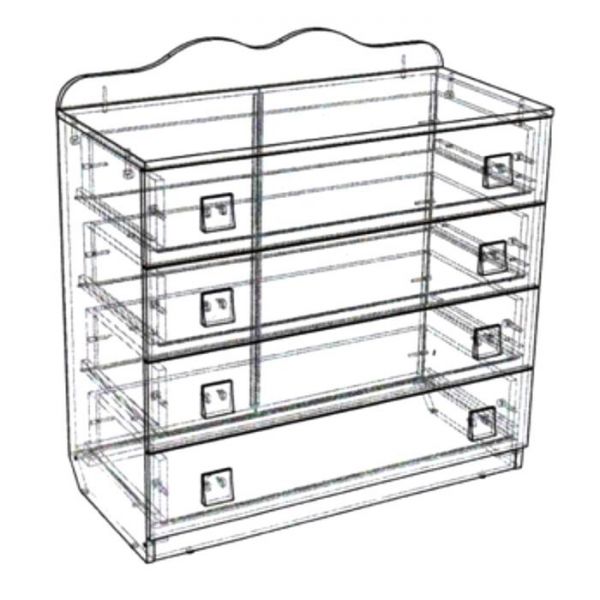 Комод «Принцесса», 900 ? 420 ? 915 мм, цвет дуб сонома