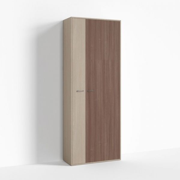 Шкаф широкий правый ПР-ШС-1-3, 800х334х2100 мм, ясень шимо светлый, ясень шимо темный