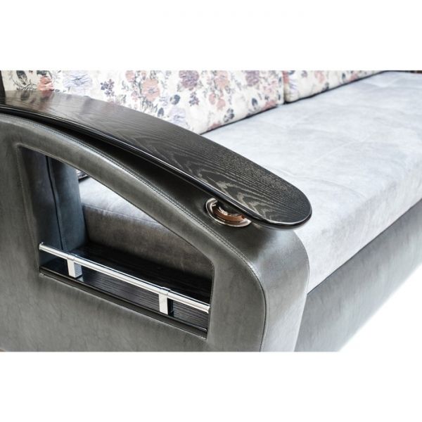 Диван прямой «Дубаи», ППУ, еврокнижка, цвет селфи 15 /скарлет роуз / астор 005