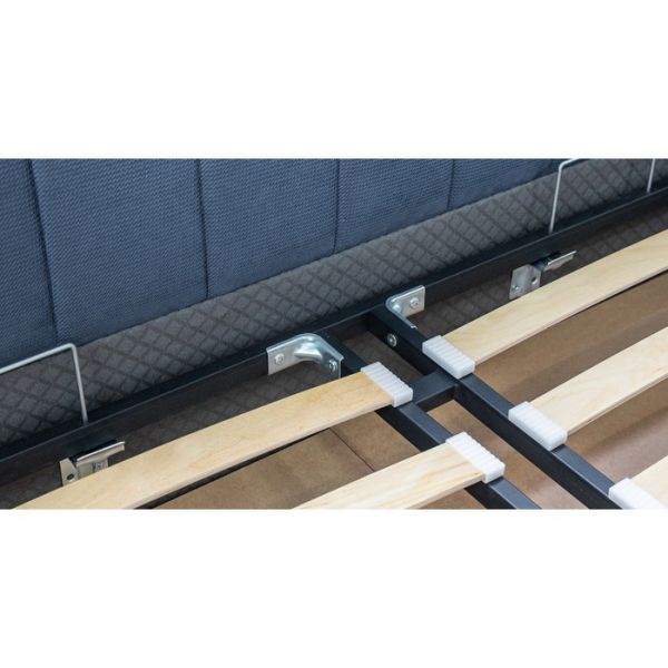 Кровать Мелисса, 1800х2000, ортопедическое осн+ПМ, Тори 83/Серо-синий