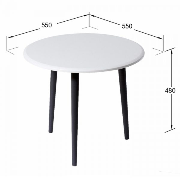 Стол журнальный «Манхэттен», 550 ? 550 ? 480 мм, цвет белый