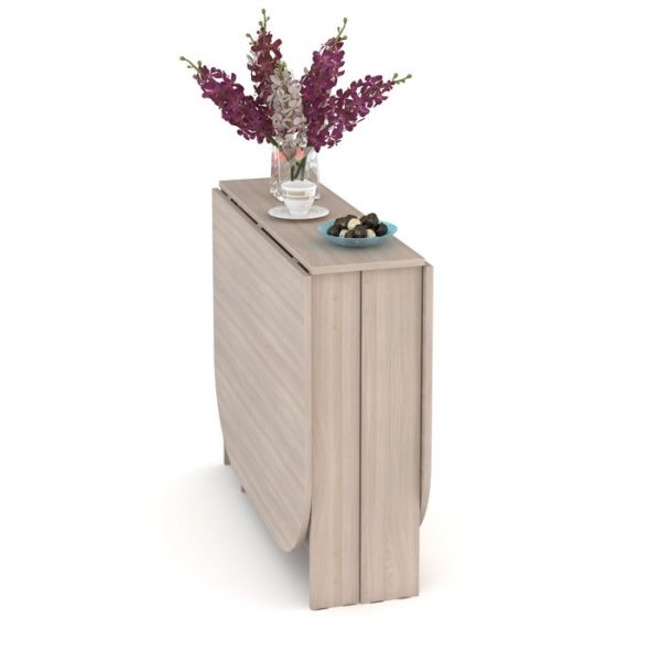 Стол-тумба полукруглый,ясень шимо светлый