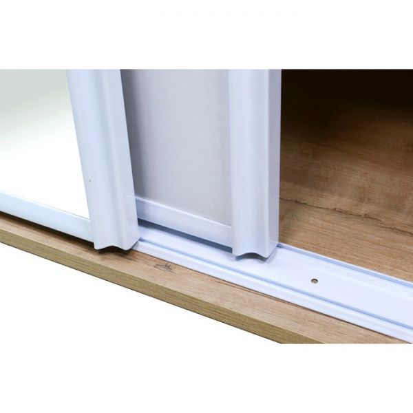 Шкаф-купе с зеркалом Хаски-23 ирландский дуб/белый