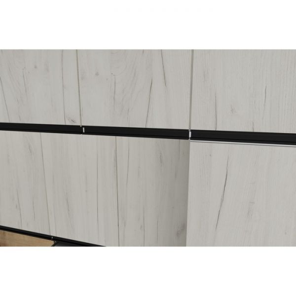 Кухонный гарнитур Амели люкс 3000х600 Белый/Дуб бунратти/Дуб грей