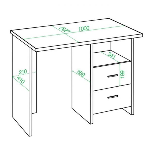 Стол, 1000 ? 600 ? 770 мм, цвет карамель/венге