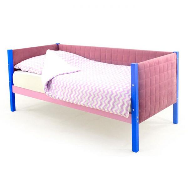 Детская кровать-тахта мягкая Svogen синий-лаванда