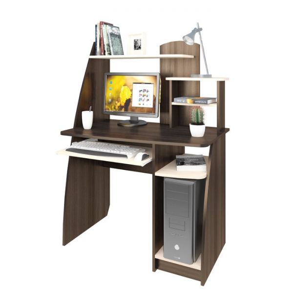 Стол компьютерный Интел-17 970х600х1350 Бодега тёмный/Бодега светлый