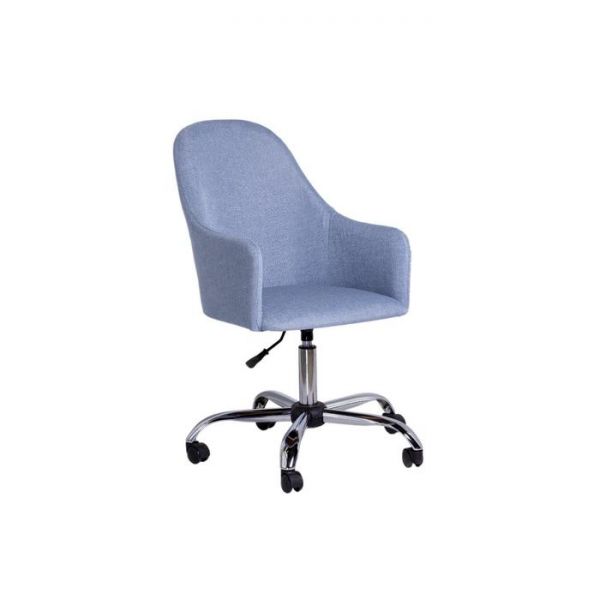 Офисный стул Дэгни Мидеа 03 голубой/ Хром