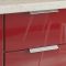 Кухонный гарнитур Бостон 1800х600  белый/белый/красный глянец