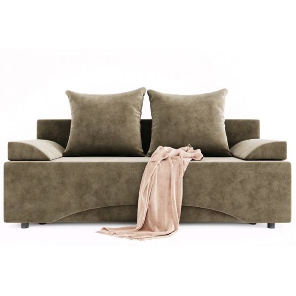 Диван прямой «Престиж», еврокнижка, ППУ, велюр, цвет селфи 03