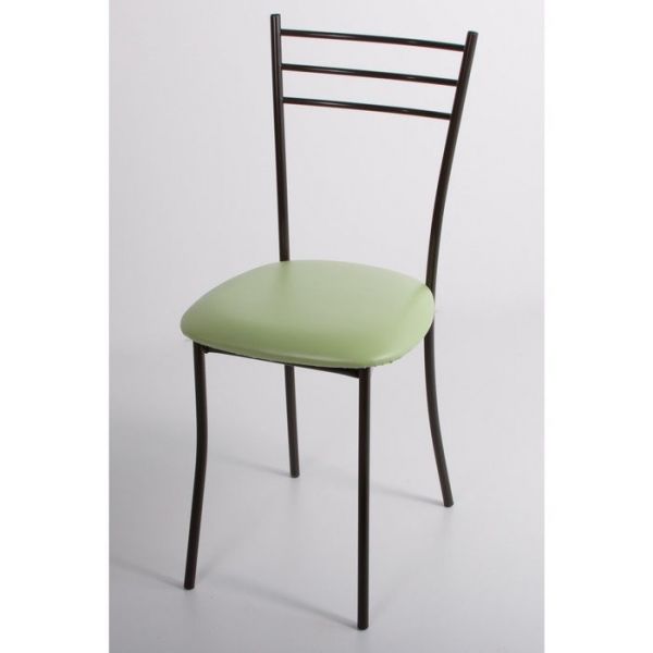 Стул на металлокаркасе Хлоя СТ коричневый/фисташковый