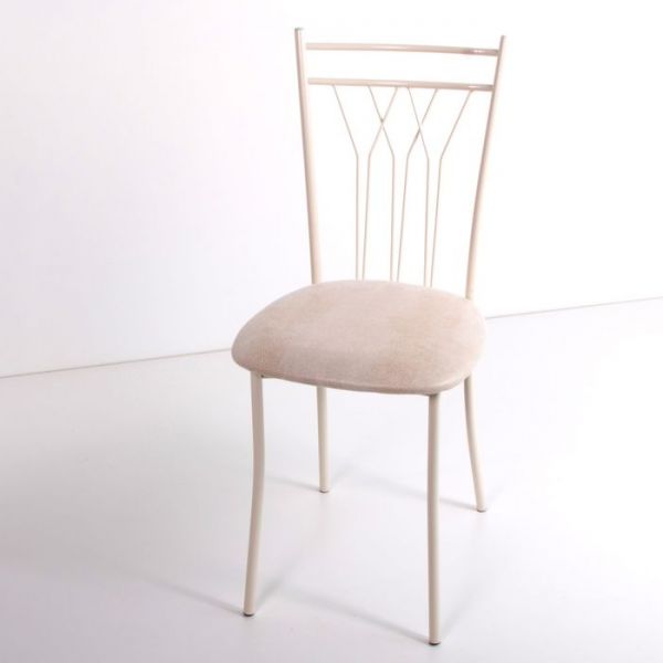 Стул на металлокаркасе Премьер СТ бежевый/белый