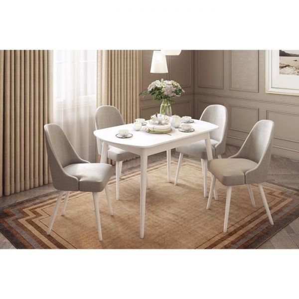 Стол обеденный раздвижной Сальса 1200/1560х750х750 белый