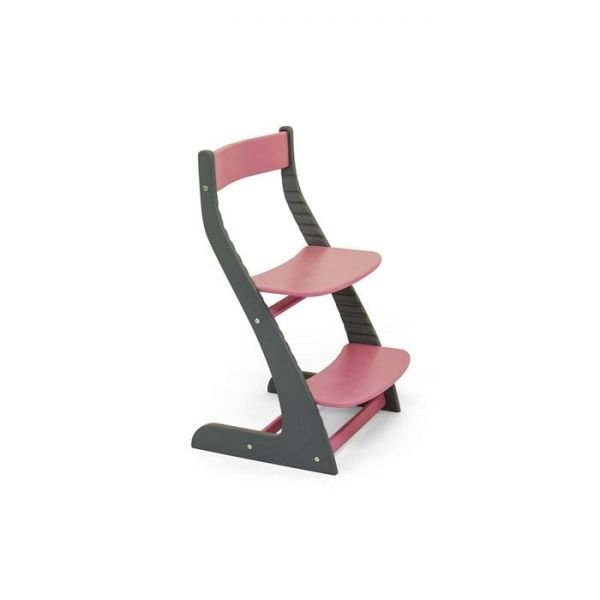 Детский растущий регулируемый стул "Усура графит-лаванда"