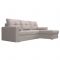 Угловой диван «Верона», механизм дельфин, рогожка, правый угол, цвет бежевый