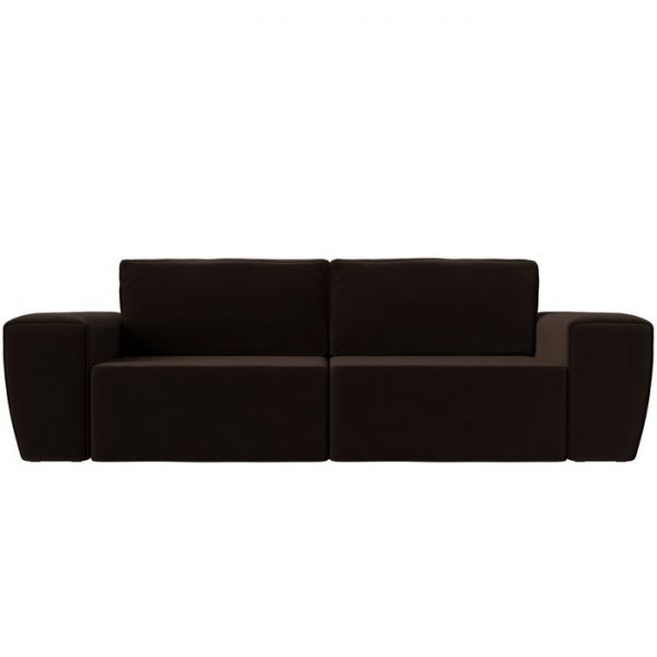 Прямой диван «Беккер», механизм еврокнижка, микровельвет, цвет бежевый