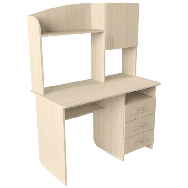 Стол компьютерный Альянс 5, 1200х600х1580, Ясень шимо светлый/Темный