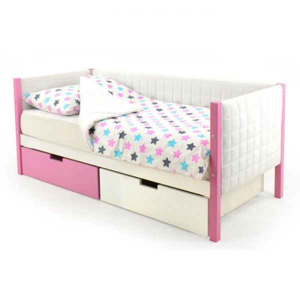 Детская кровать-тахта мягкая Svogen лаванда-белый