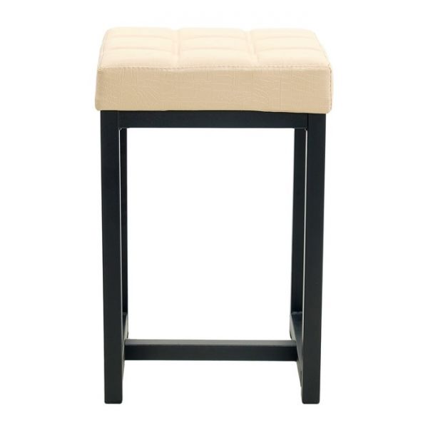 Табурет  "Лофт 4", Черный/молочная рептилия