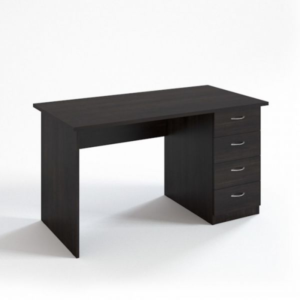 Стол рабочий с тумбой СТ14.7, 1400х680х750 мм, белый шагр