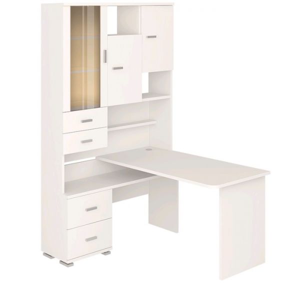 Стол компьютерный «СР 620/140», 1300 ? 1400 ? 2160 мм, левый, цвет белый