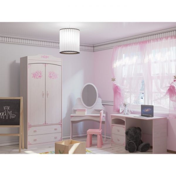 Столик туалетный Ева-1 900х406х1466 белая лиственница