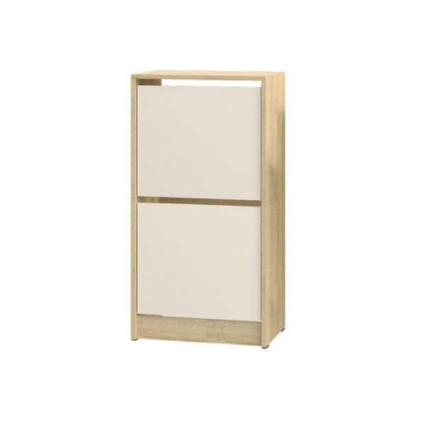 Обувница 2х ств Эдем-1  490х280х935 Дуб сонома / Белый жемчуг