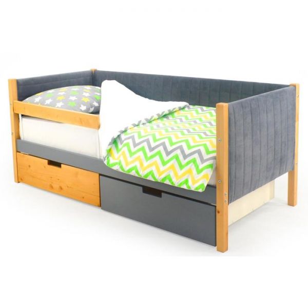 Детская кровать-тахта мягкая Svogen дерево-графит