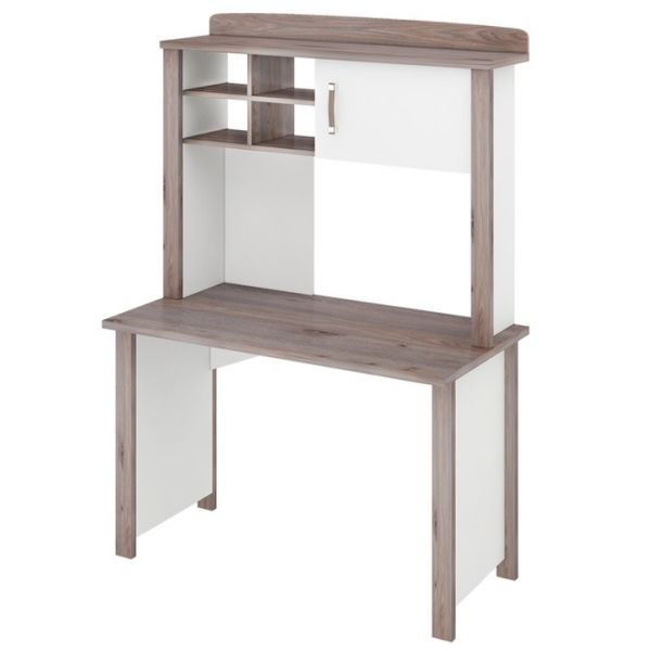 Стол СТД-115 с надстройкой НД-115, 1150 ? 640 ? 1680 мм, цвет нельсон / белый