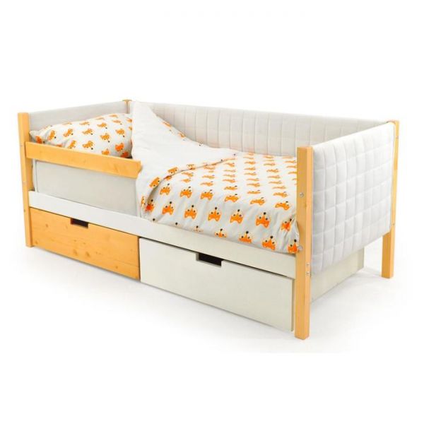 Детская кровать-тахта мягкая Svogen дерево-белый