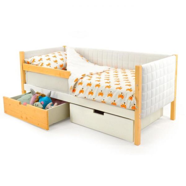 Детская кровать-тахта мягкая Svogen дерево-белый