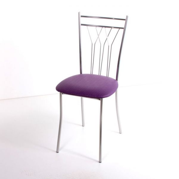 Стул на металлокаркасе Премьер СТ хром люкс/белый