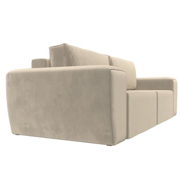 Прямой диван «Беккер», механизм еврокнижка, микровельвет, цвет бежевый