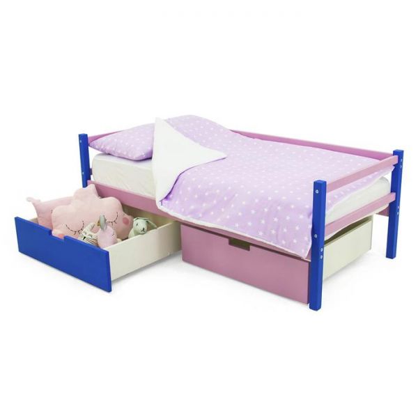 Детская кровать-тахта Svogen синий-лаванда