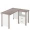 Стол угловой СТД-У, 1300 ? 1230 ? 755 мм, цвет нельсон / белый