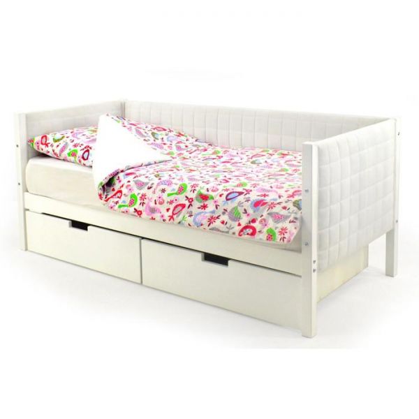 Детская кровать-тахта мягкая Svogen белый