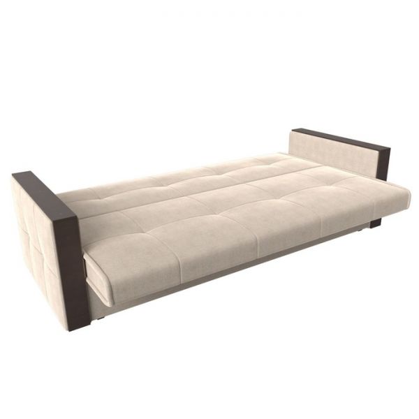 Прямой диван-книжка «Валенсия», механизм книжка, рогожка, цвет бежевый