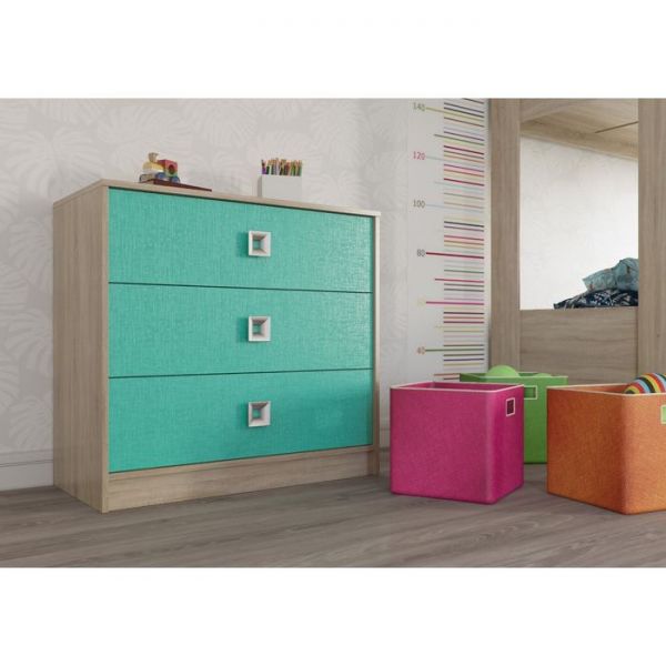 Шкаф настольный СИТИ 1200*270*1030 Дуб сонома/Аква