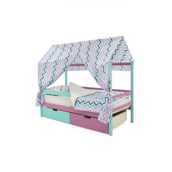 Детская кровать-домик Бельмарко Svogen мятный-лаванда