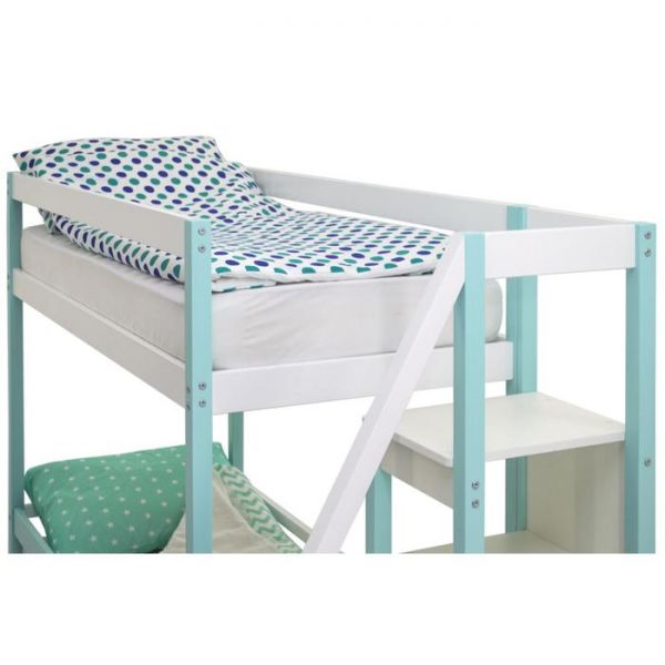 Детская двухъярусная кровать Бельмарко Svogen мятно-белый