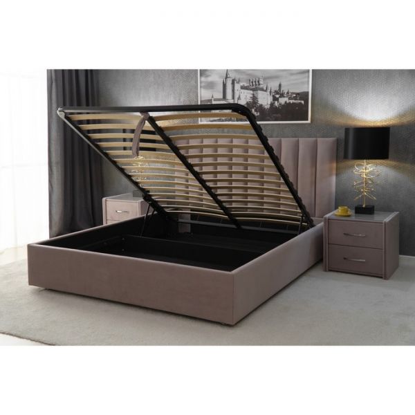 Кровать «Алькасар» с ПМ, 1400 ? 2000 мм, ЭКО деревянный каркас, 1 ящик, цвет velutto 11