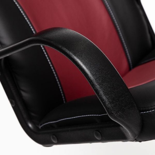 Кресло PARMA экокожа, черный/бордо 36-6/36-7