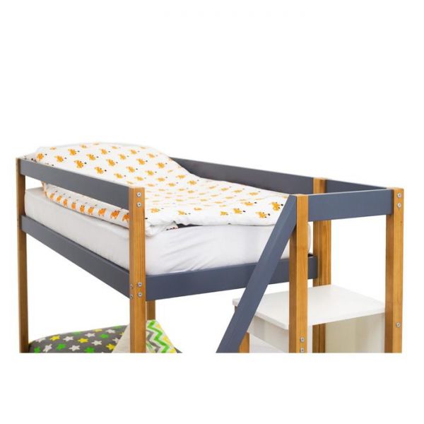 Детская двухъярусная кровать Бельмарко Svogen дерево-графит