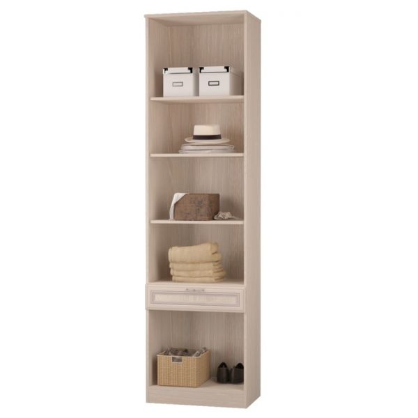 Пенал с ящиками и дверкой ВЕРОНА 600х384х2243 Дуб атлан/рамка МДФ дуб атланта с патиной