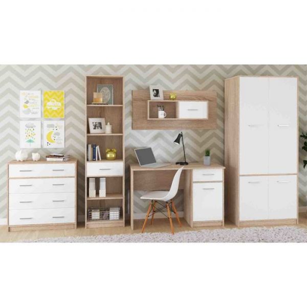 Стол письменный «Стелс 110», 1 ящик, 1100 ? 550 ? 750 мм, цвет дуб сонома / белый