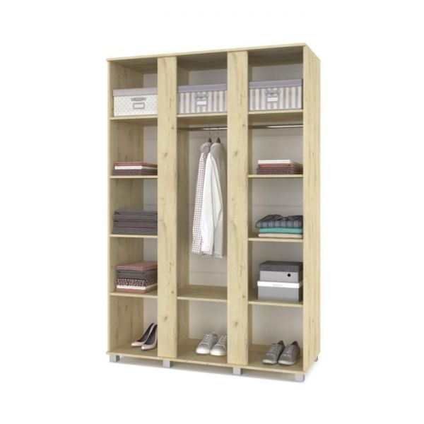 Шкаф Пандора-П33 520х1400х2100 трёхстворчатый с зеркалом Дуб ирландский